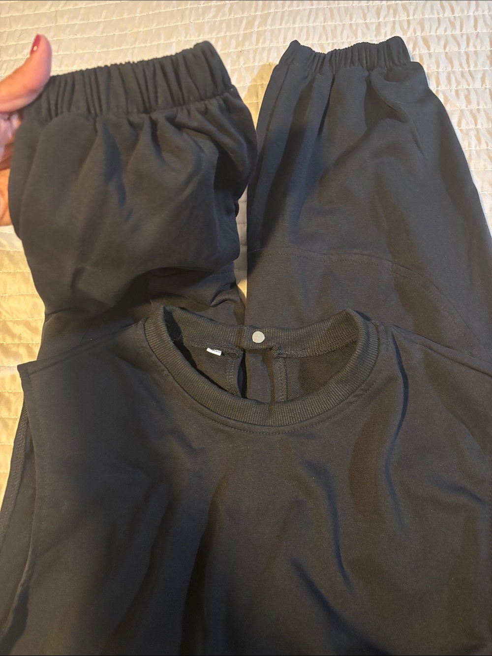Women's Black Sleeveless Jumpsuit - Casual Drawstring Waist - Picture 4 of 10